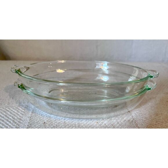 Set of 2 Vintage 1-Cup Pyrex 328 Corning 8 oz Oval Clear Glass Baking Dishes - Picture 7 of 13